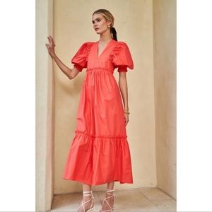 Hunter Bell New York Palmer Dress in red - size small